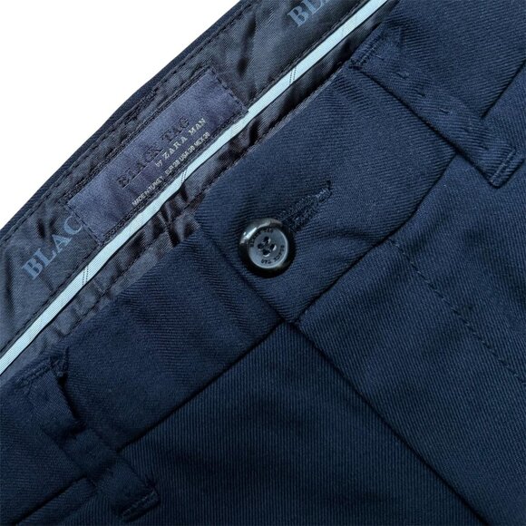 Zara Man Slim-Fit Viscose-Blend Pants | 30 | Blue - Picture 5 of 11